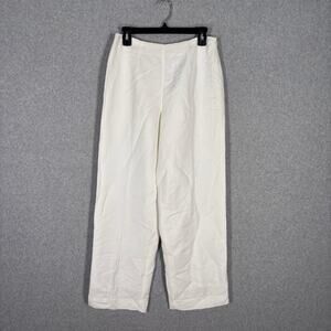 Emma James Linen Pants 10P Baggy Lined Trouser Eyelet Grandma Classic Nautical